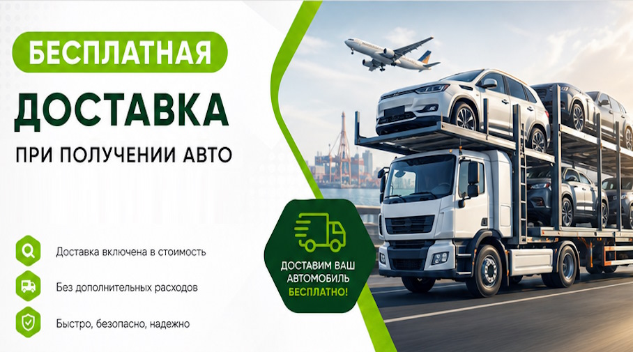 Акция! Бесплатная доставка по Сорочинске при получении авто